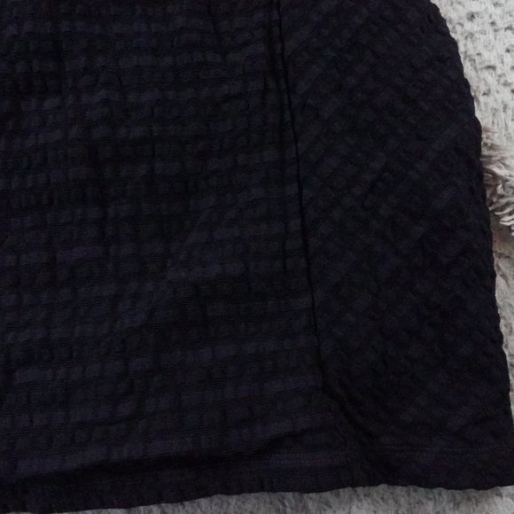 Maeve Textured Gauze Dress Womens Large Navy Blue Short Sleeve - Picture 2 of 13